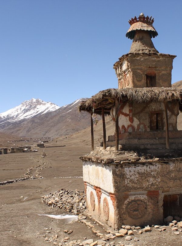 Remote Dolpo, chorten in the valley